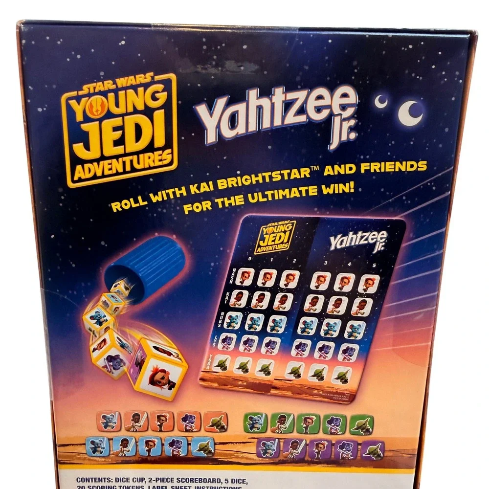 Hasbro Kids Star Wars Yahtzee Jr Young Jedi Adventures Multicolor Dice Game Fun